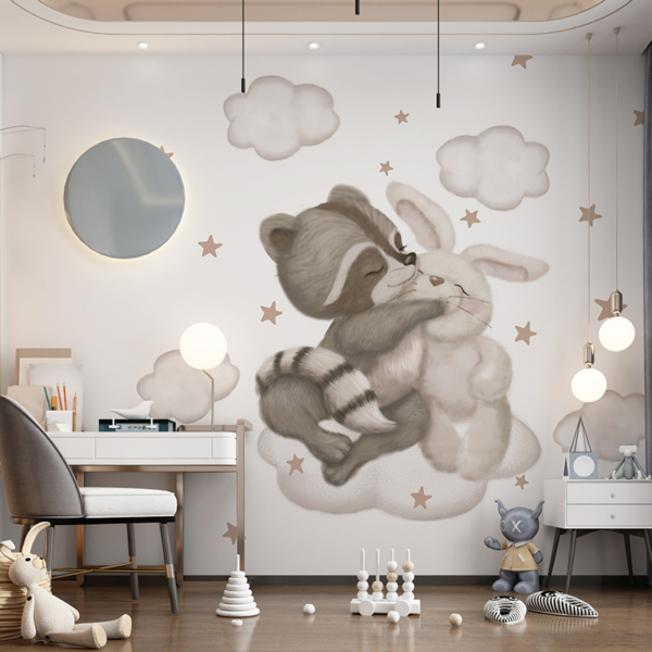 Fototapete Freunde auf einer Wolke