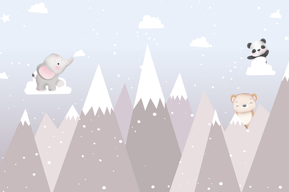 Cute,Clouds,Kids,Room,Wallpaper,Design