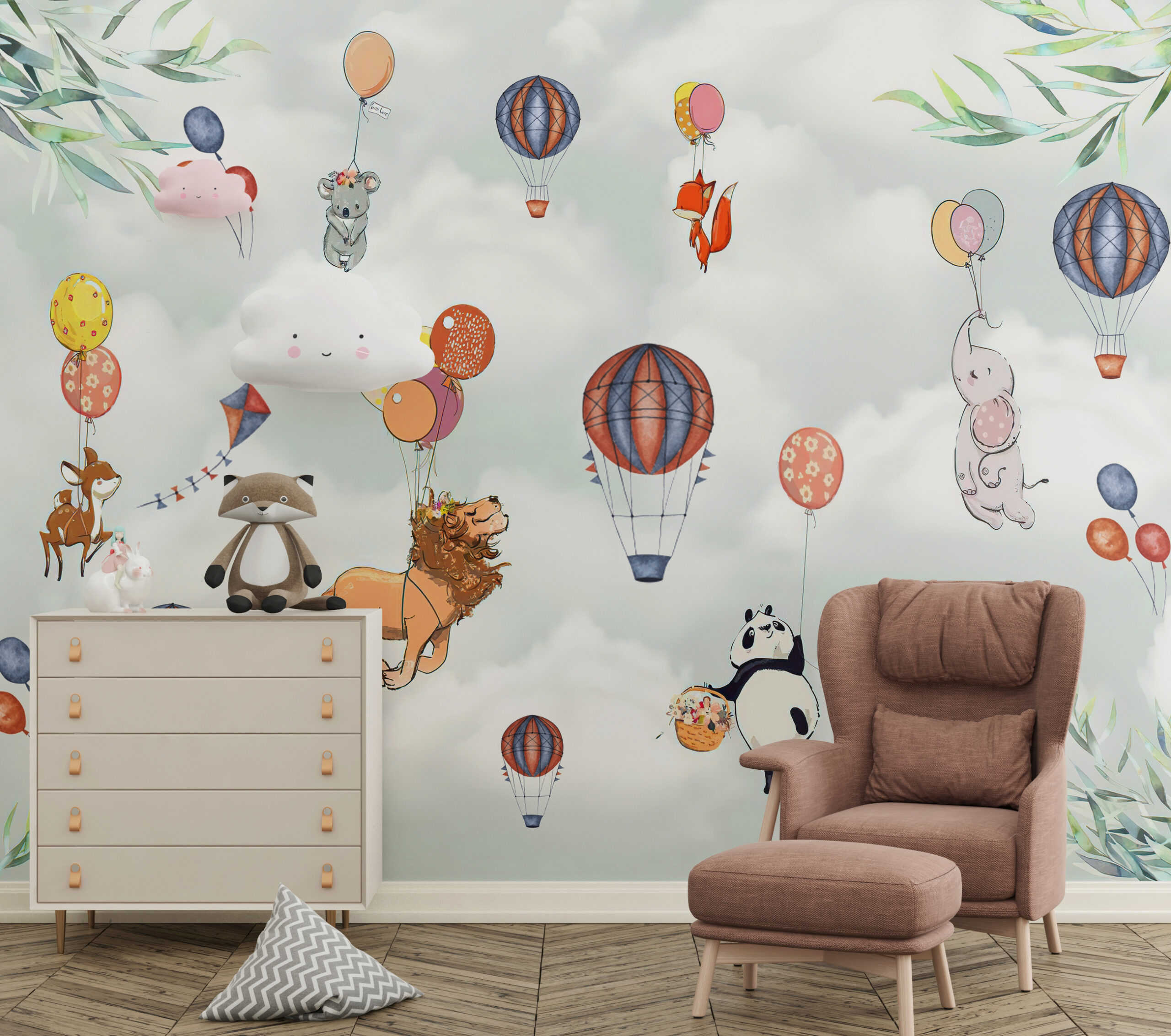 Hintergrundbild Luftballonregen