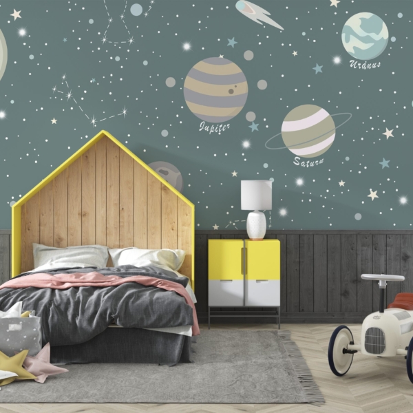 Fototapete Farbige Planeten