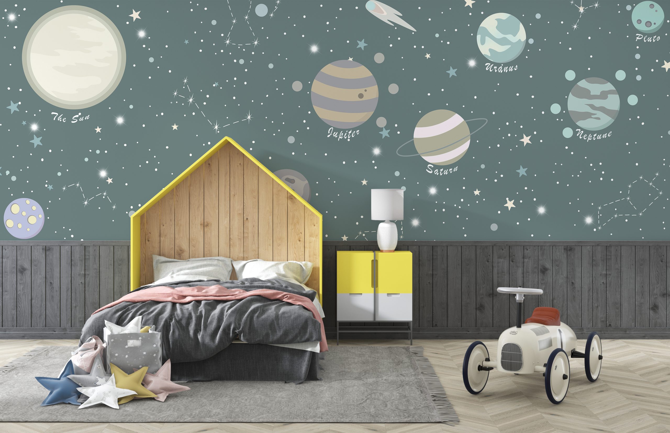 Fototapete Farbige Planeten