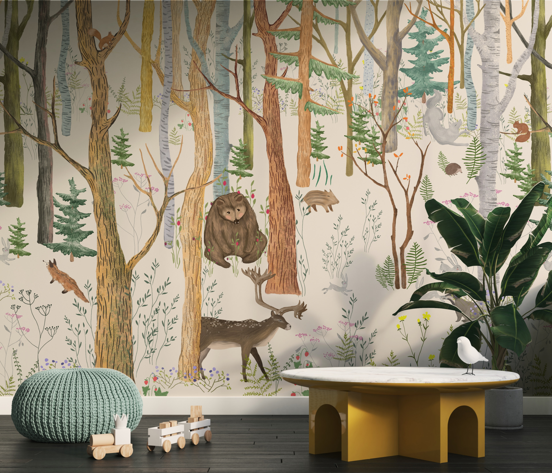Hintergrundbild Wald Flora und Fauna