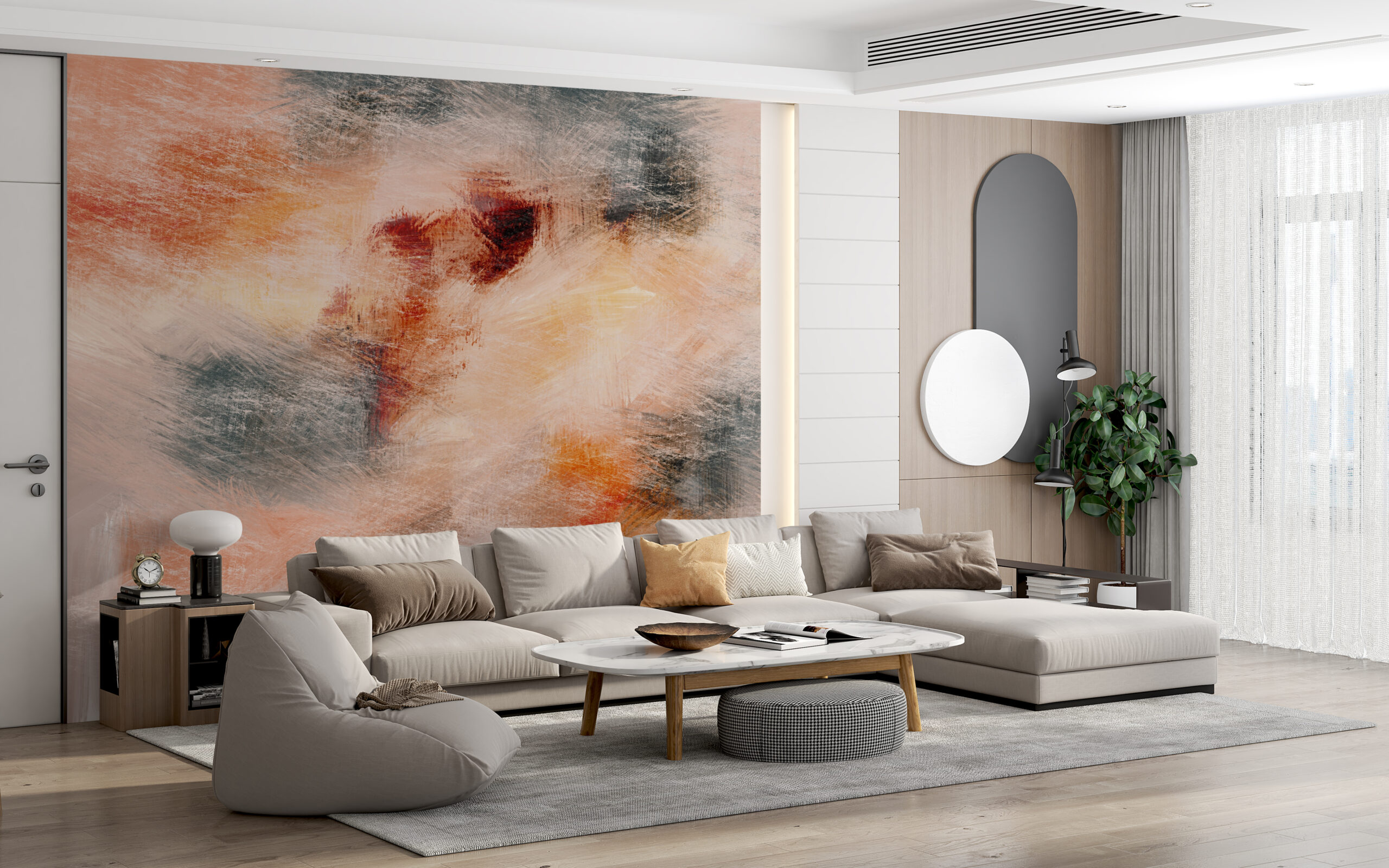 Fototapete An die Wand gemalt