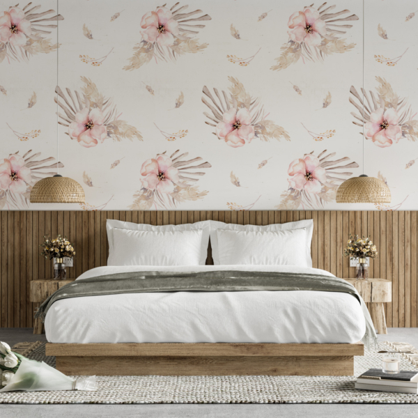 Wallpaper Rosa kleine Blumen