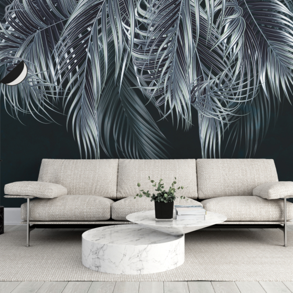 Wandmalerei Silberne Palme