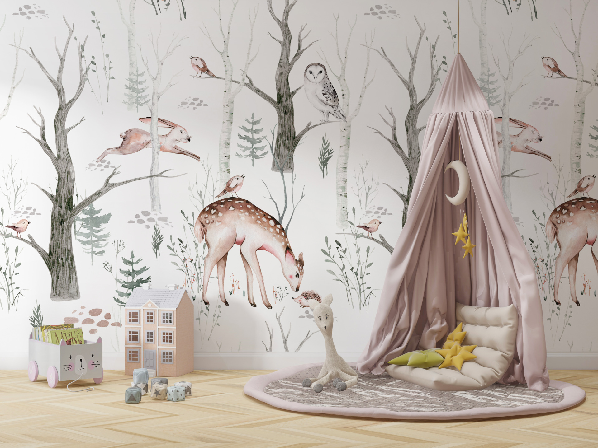 Wallpaper Winterwald für Kinder