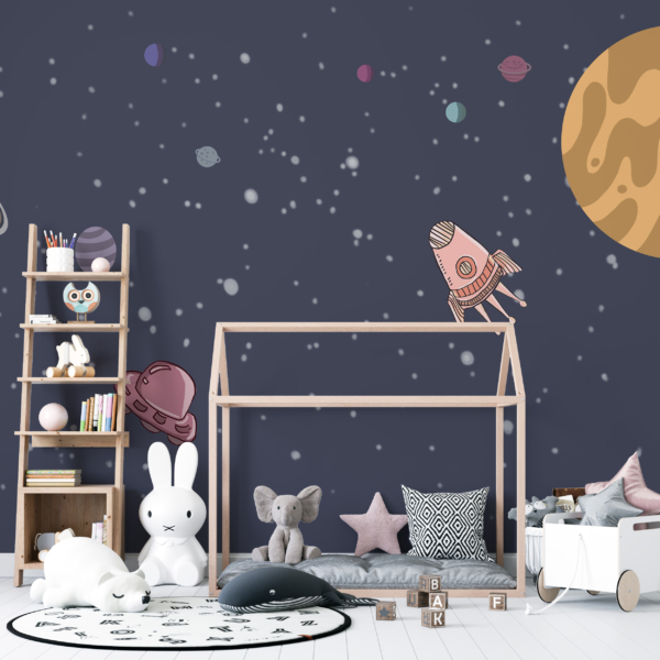 Wandbild Flug ins All