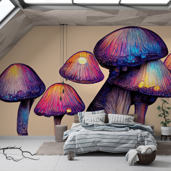 Fototapete Galaxy Pilze