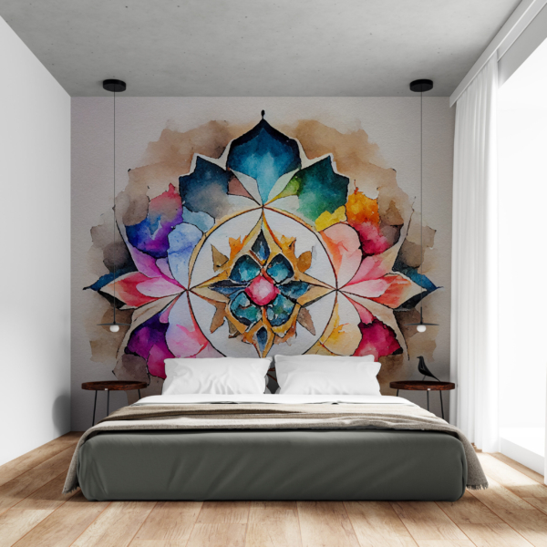 Fototapete Regenbogen Mandala