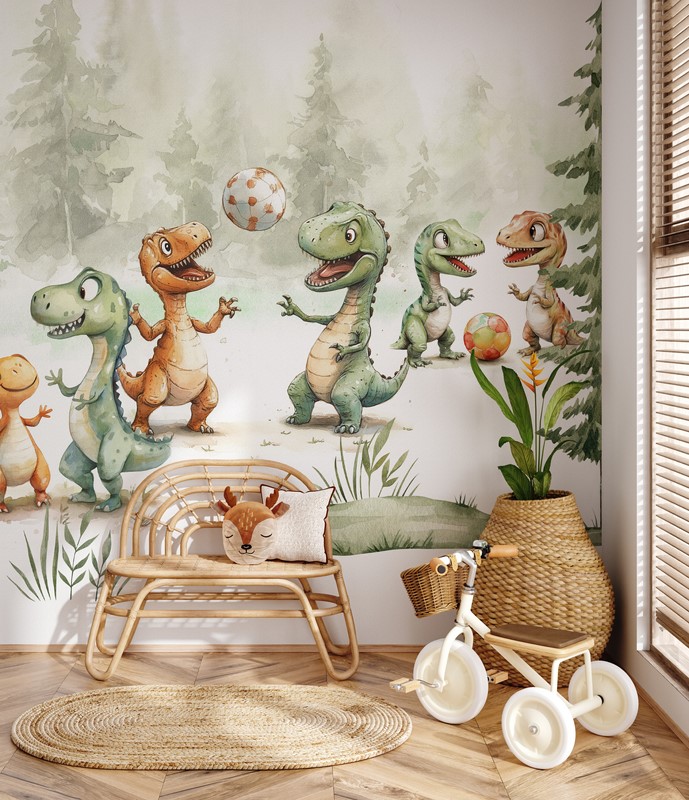 Fototapeten Dinoworld – Match Among the Trees