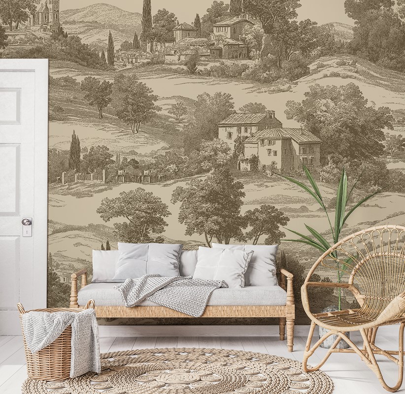 Fototapeten Landschaft in Beige