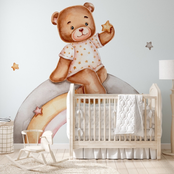 Fototapeten Teddybärs Regenbogenwelt