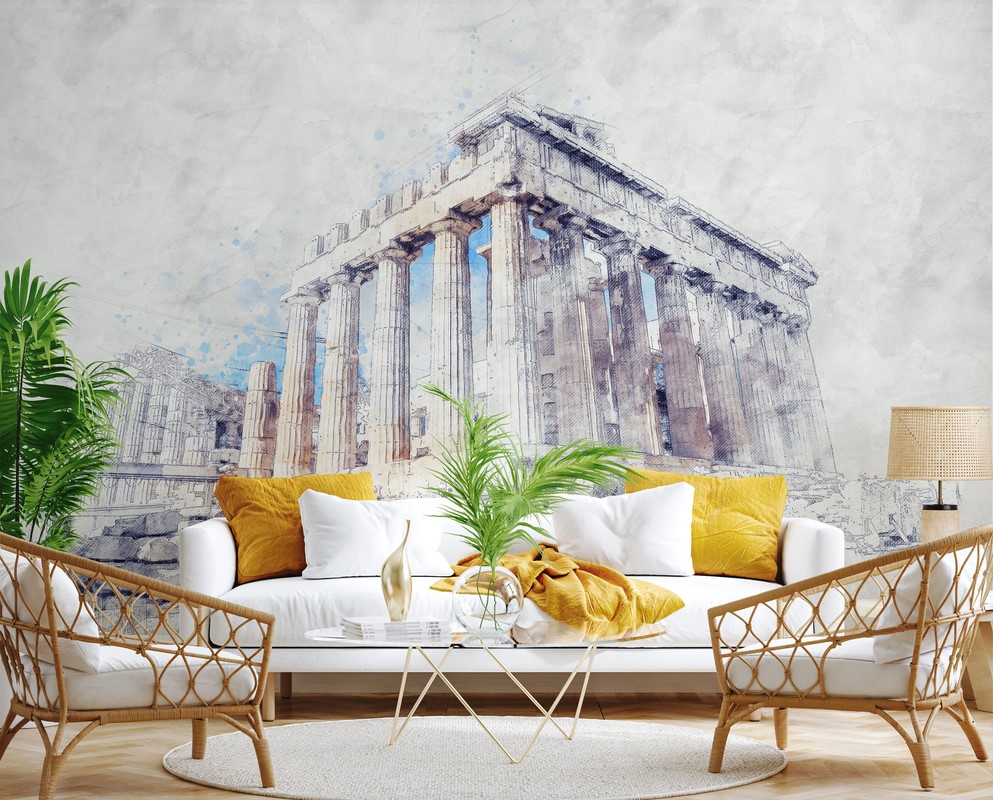 Fototapeten Bemalte Akropolis