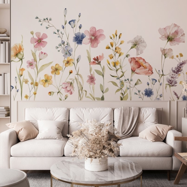 Fototapeten Zarte Wildblumen