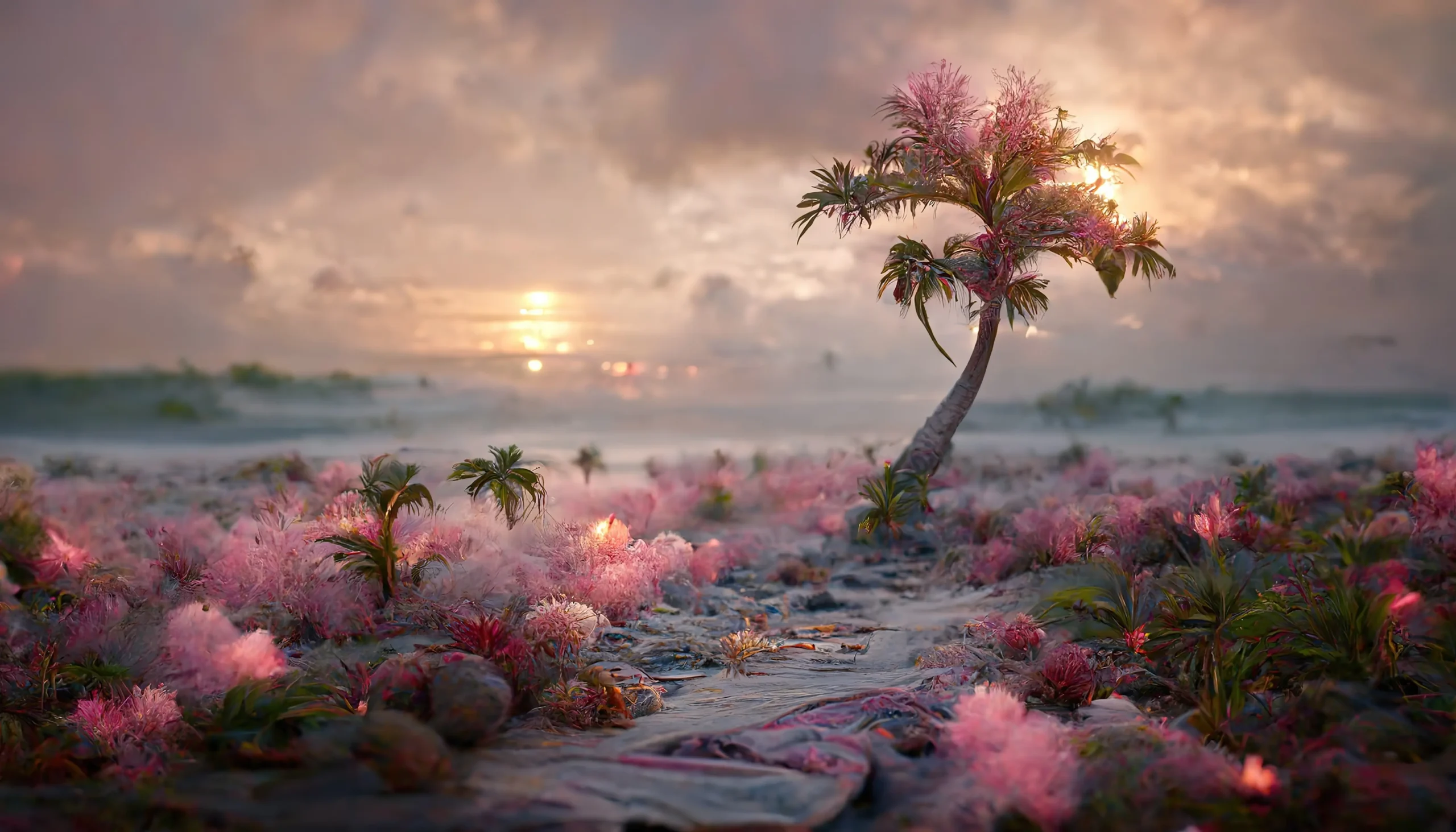 Fototapeten Rosa Einsamkeit
