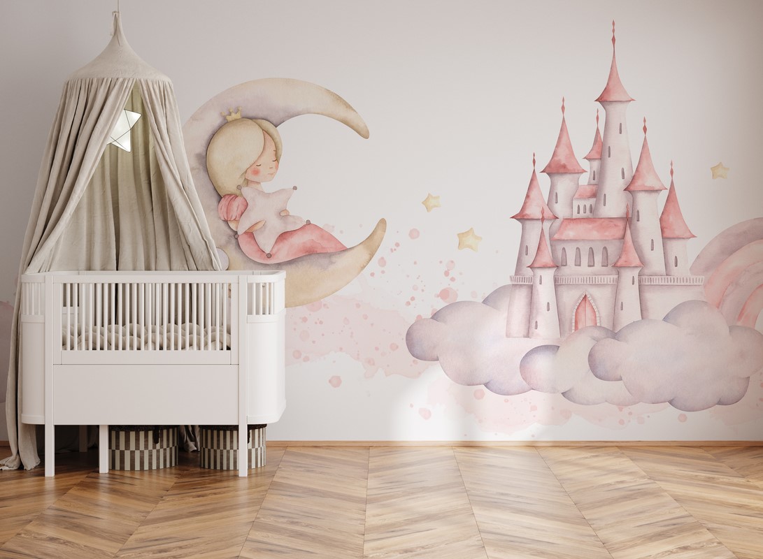 Fototapeten Prinzessin auf dem Mond