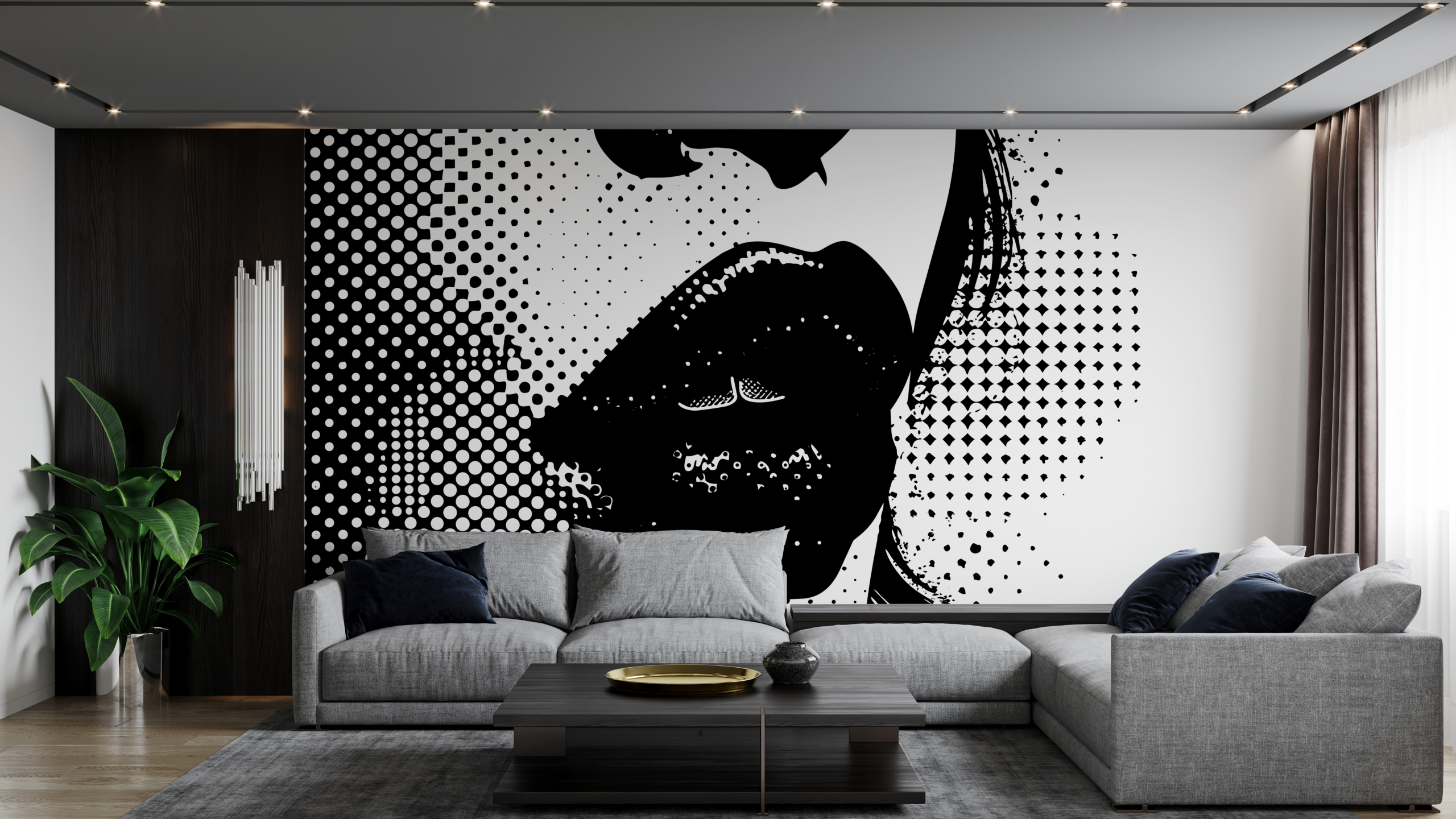 Fototapeten Pop-Art-Lippen
