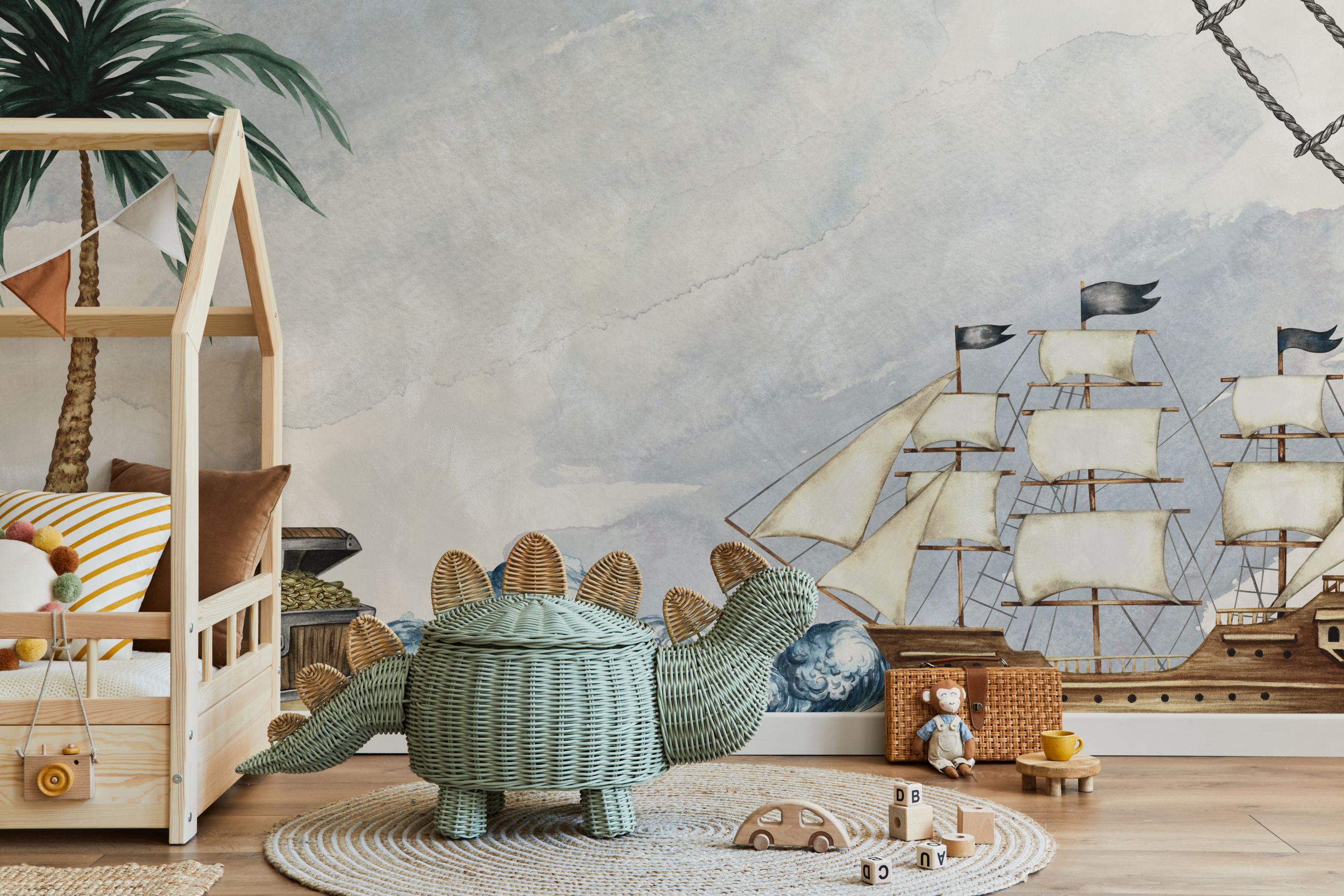 Fototapeten Segelschiff auf der Welle