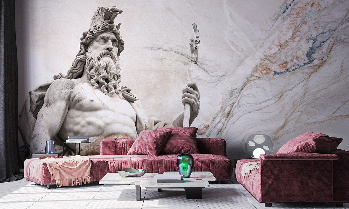 Fototapeten Poseidon aus Marmor