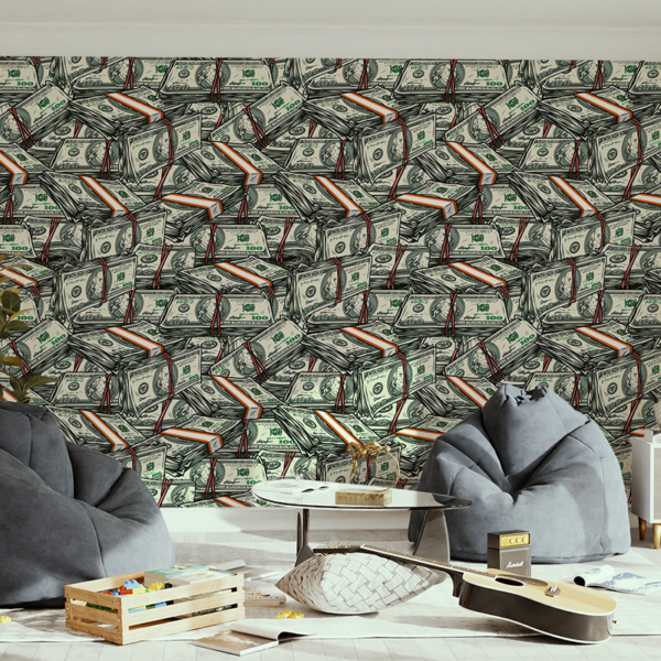 Fototapeten Päckchen mit US-Dollar